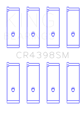 King Honda L13A4/L15A (Size 0.75) Connecting Rod Bearing Set - CR4398SM0.75