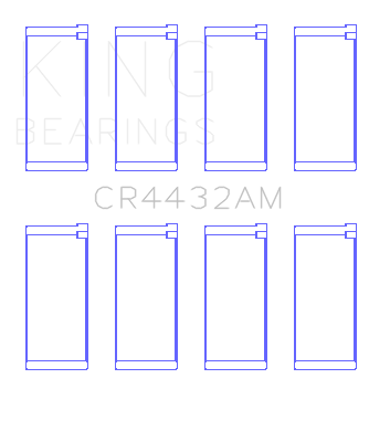 King Engine Bearings SimCA 1000 (Size +1.0mm) Connecting Rod Bearing Set - CR4432AM1.0