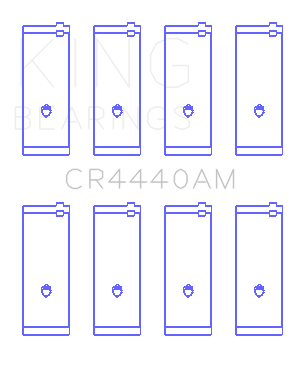 King Engine Bearings Ford 73HM 83HM 85HM Cosworth Yb (Size +0.50mm) Connecting Rod Bearing Set - CR4440AM1.5