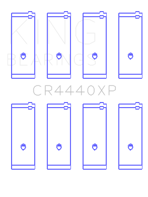 King Engine Bearings Ford Cortina 2000 Xl (Size +0.50mm) Connecting Rod Bearing Set - CR4440XP0.5