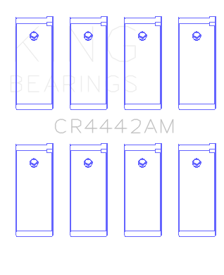 King Engine Bearings Datsun A12/(Size +1.0mm) Connecting Rod Bearing Set - CR4442AM1.0