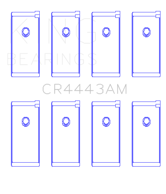 King Engine Bearings Datsun H-20 (Size +0.75mm) Connecting Rod Bearing Set - CR4443AM0.75
