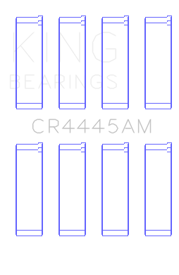 King Engine Bearings Subaru Ea81/Ea81T/Ea82/Ea82T (Size +0.50mm) Connecting Rod Bearing Set - CR4445AM0.5