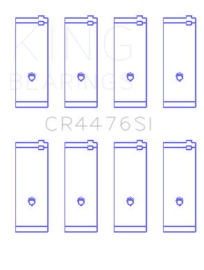 King Engine Bearings Ford Taunus 2000/2300 (Size +0.50mm) Connecting Rod Bearing Set - CR4476SI0.5