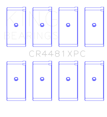 King Mitsubishi 4G63 / 4G64 6 Bolt 1st Gen DSM (Size STD) pMaxKote Performance Rod Bearing Set - CR4481XPC