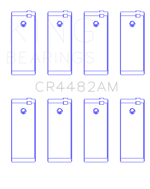 King Engine Bearings ChevrolET ChevETte (Size +0.75mm) Connecting Rod Bearing Set - CR4482AM0.75