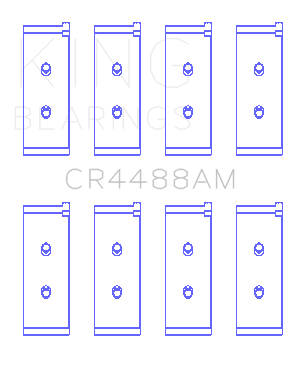 King Engine Bearings Fiat 132 OE Replacement BiMetal Connecting Rod Bearing Set - CR4488AM