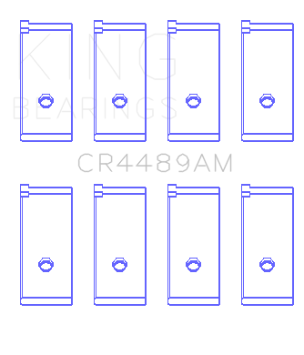King Engine Bearings Suzuki F8/F10/(Size +0.50mm) Connecting Rod Bearing Set - CR4489AM0.5