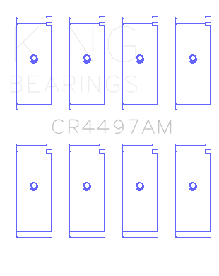 King Engine Bearings Mitsubishi 4G12 (Size +0.50mm) Connecting Rod Bearing Set - CR4497AM1.5