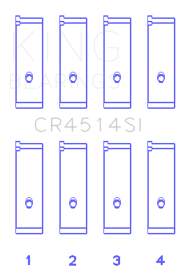 King Toyota 1AZFE/2AZFE (Size STD) Rod Bearing Set - CR4514SI