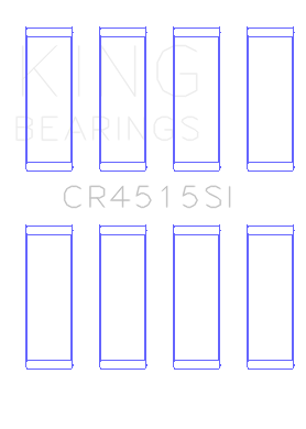 King Ford/Mazda 2.0L Duratec (Size+ 0.5) Silicon Bi-Metal Aluminum Rod Bearing Set - CR4515SI0.5