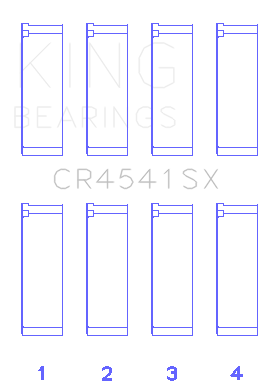 King Bearings Connecting Rod Bearing Set - for Honda F23A/F23Z/K20A3 - CR4541SX