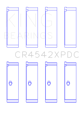 King Honda K-Series (Size STD) pMaxKote Performance Rod Bearing Set - CR4542XPDC