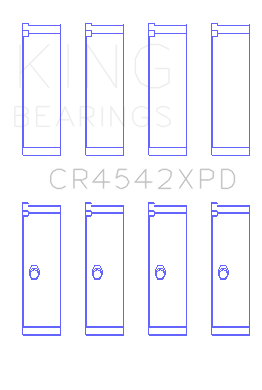 King Honda K-Series 2.0L/2.4 LXP Tri-Metal Performance Connecting Rod Bearing (Set of 4) - Size STDX - CR4542XPDSTDX