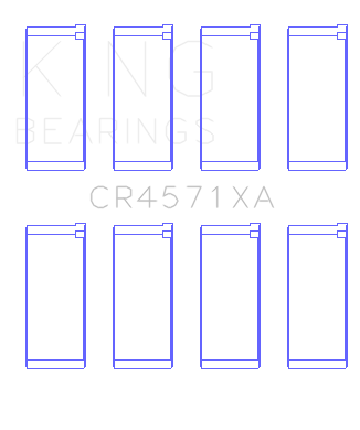 King Engine Bearings Mitsubishi 4D56 (Size +0.25mm) Connecting Rod Bearing Set - CR4571XA0.25