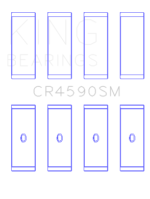 King Engine Bearings Audi Amb/Aum/Alt/Awa/Blr (Size +0.25mm) Connecting Rod Bearing Set - CR4590SM0.25