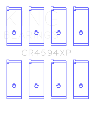 King Engine Bearings Suzuki M16A (Size +0.25mm) Connecting Rod Bearing Set - CR4594XP0.25
