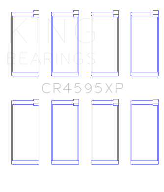 King Engine Bearings Alfa Romeo 105/105.48/Ar016/Ar64103/Ar67201 (Size STDX) Conrod Bearing Set - CR4595XPSTDX