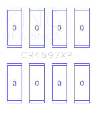 King Volkswagen 1781cc Turbo & 1984cc Connecting Rod Bearing Set (Size STDX) (Set of 4) - CR4597XPSTDX