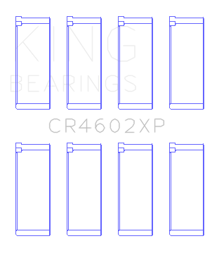 King Engine Bearings Peugeot 1.9L/2.0L Xu9 Xu10 (Size STDX) Connecting Rod Bearing Set - CR4602XPSTDX