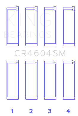 King Ford 2.3L Duratec / Mazda L3-VDT MZR Turbo (Size + 0.5) Con Rod Bearing Set - CR4604SM0.5