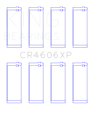 King Engine Bearings Saab B204/B205/B234/B235 (Size +0.25mm) Connecting Rod Bearing Set - CR4606XP0.25