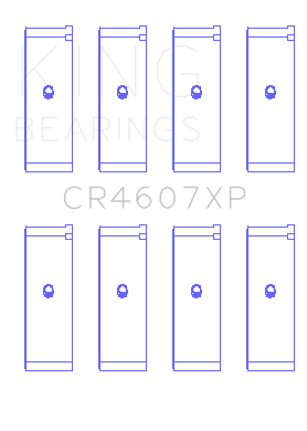 King Mitsubishi 4G94 (Size 0.26) Connecting Rod Bearing Set - CR4607XP.026