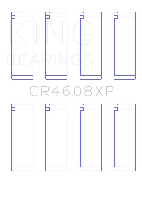 King Toyota 2ZZ-GE (Size .026) Connecting Rod Bearings (Set of 4) - CR4608XP.026