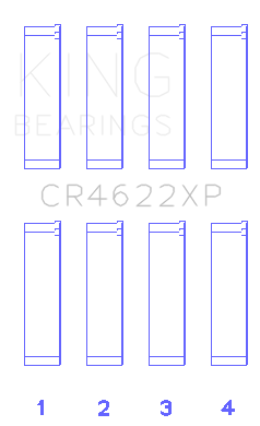 King Subaru FD20 (Size +.25mm) Connecting Rod Bearing Set - CR4622XP0.25