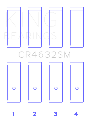 King Nissan HR15/16DE (Size STD) Rod Bearing Set - CR4632SM