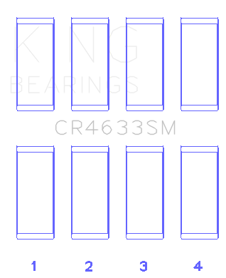King 07-12 Mini Cooper N14B16C (Size +.3mm Undersize) Connecting Rod Bearing Set - CR4633SM0.3