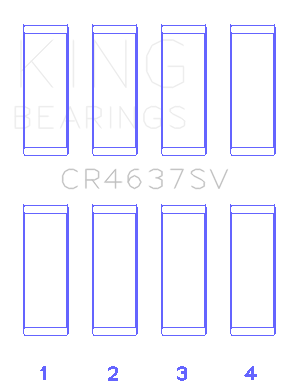 King Audi BYT/CDNC/CCZD/CPSA Connecting Rod Bearing Set - CR4637SV