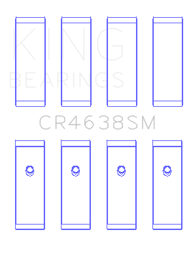 King Nissan MR18DE / MR20DE (Size 0.50 Oversized) Rod Bearing Set - CR4638SM0.5