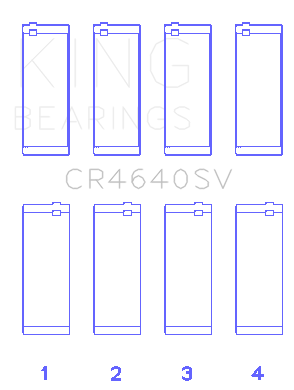 King BMW B48A20B (Size 0.75) Connecting Rod Bearing Set (Set of 4) - CR4640SV0.75