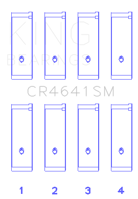 King Suzuki J24B (Size STD) Rod Bearing Set - CR4641SM