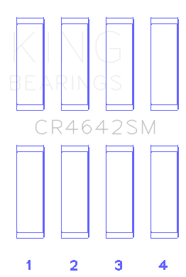 King Engine Bearings Toyota 1/2Nr-Fe (Size +0.50mm) Connecting Rod Bearing Set - CR4642SM0.5