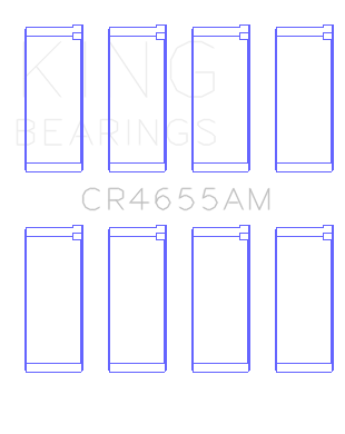 King Engine Bearings Hyundai G4Ed/G4Ae/G4Ek/G4Fk (Size +0.50mm) Connecting Rod Bearing Set - CR4655AM0.5