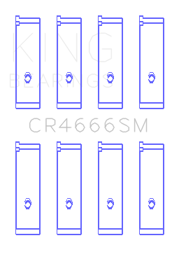King Toyota 1TR-FE/ 2TR-FE (Size 1.0) Connecting Rod Bearing Set - CR4666SM1.0