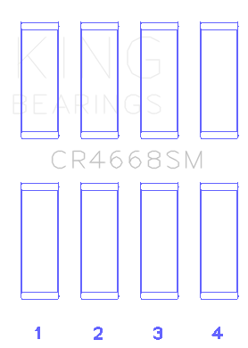 King Chrysler/Mitsubishi/Hyundai/Kia World Engine (Size Standard) Connecting Rod Bearing Set - CR4668SM