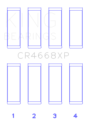 King Engine Bearings Hyundai G4Ke/G4Kc (Size +.026mm) Connecting Rod Bearing Set - CR4668XP.026