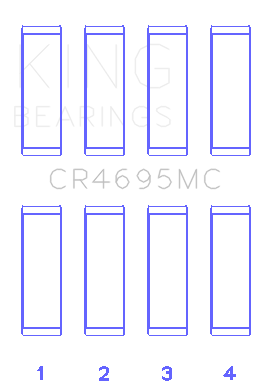 King Ford Ecoboost 2.0L / 2.3L (Size 0.25) Connecting Rod Bearing Set - CR4695MC0.25