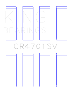 King Engine Bearings VW Czda Ea211 (Size +0.50mm) Connecting Rod Bearing Set - CR4701SV0.5