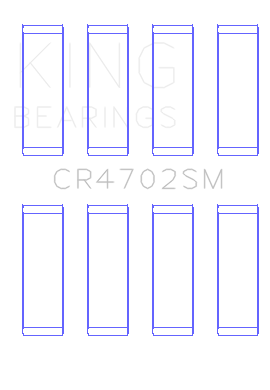 King Engine Bearings VW Cvna Ea211 (Size +0.50mm) Connecting Rod Bearing Set - CR4702SM0.5
