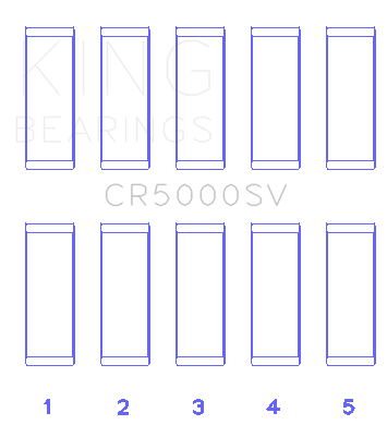 King Audi CEPA/ CEPB (Size 0.05) Connecting Rod Bearing Set OE Replacment SP / SV - CR5000SV0.5