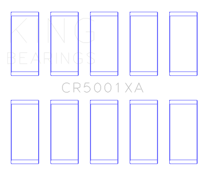 King Engine Bearings Ford Duratorq Safa/3.2 Tdci (Size +0.25mm) Connecting Rod Bearing Set - CR5001XA0.25