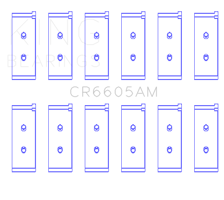 King Toyota 5ME/5MGE/7MGE/7MGTE (Size +1.0) Rod Bearing Set - CR6605AM1.0