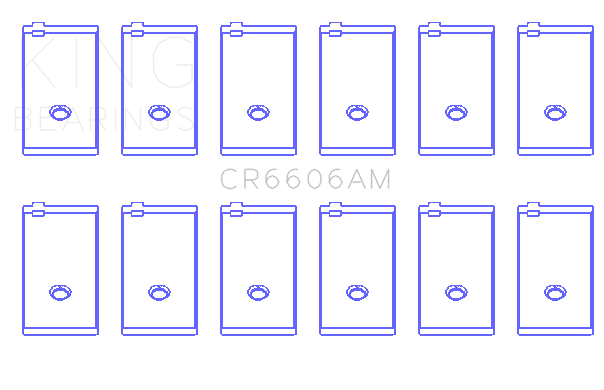 King Engine Bearings Toyota Land Cruiser (Size +0.50mm) Connecting Rod Bearing Set - CR6606AM1.5