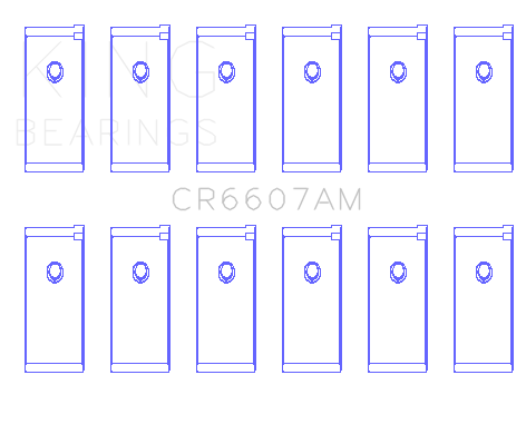 King Engine Bearings Datsun L28 (Size +0.25mm) Connecting Rod Bearing Set - CR6607AM1.25