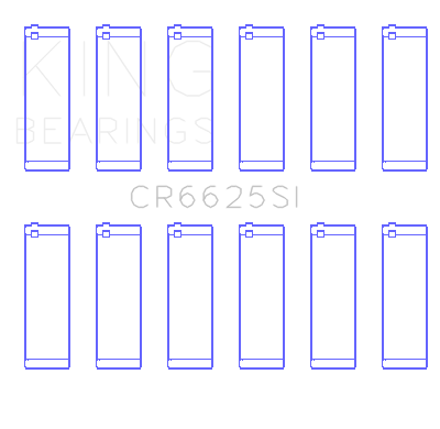 King Engine Bearings ChevrolET 262 (Size +0.25mm) Connecting Rod Bearing Set - CR6625SI0.25