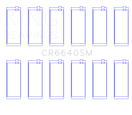 King Engine Bearings BMW M20/M60 (Size +0.50mm) Connecting Rod Bearing Set - CR6640SM0.5